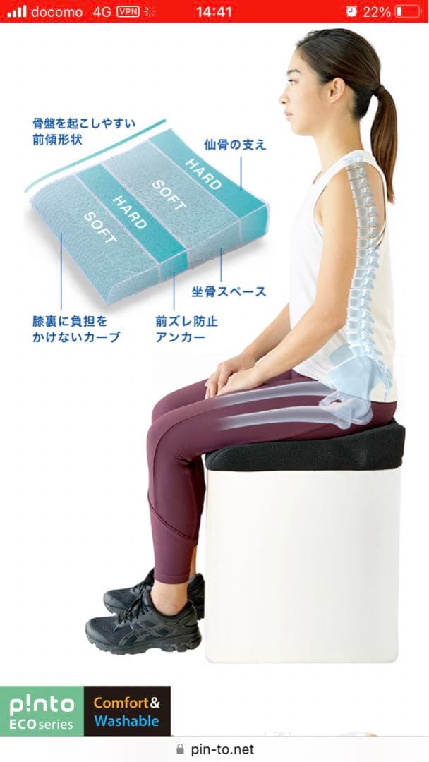 pinto SQUARE（ピントスクエア）クッション１枚