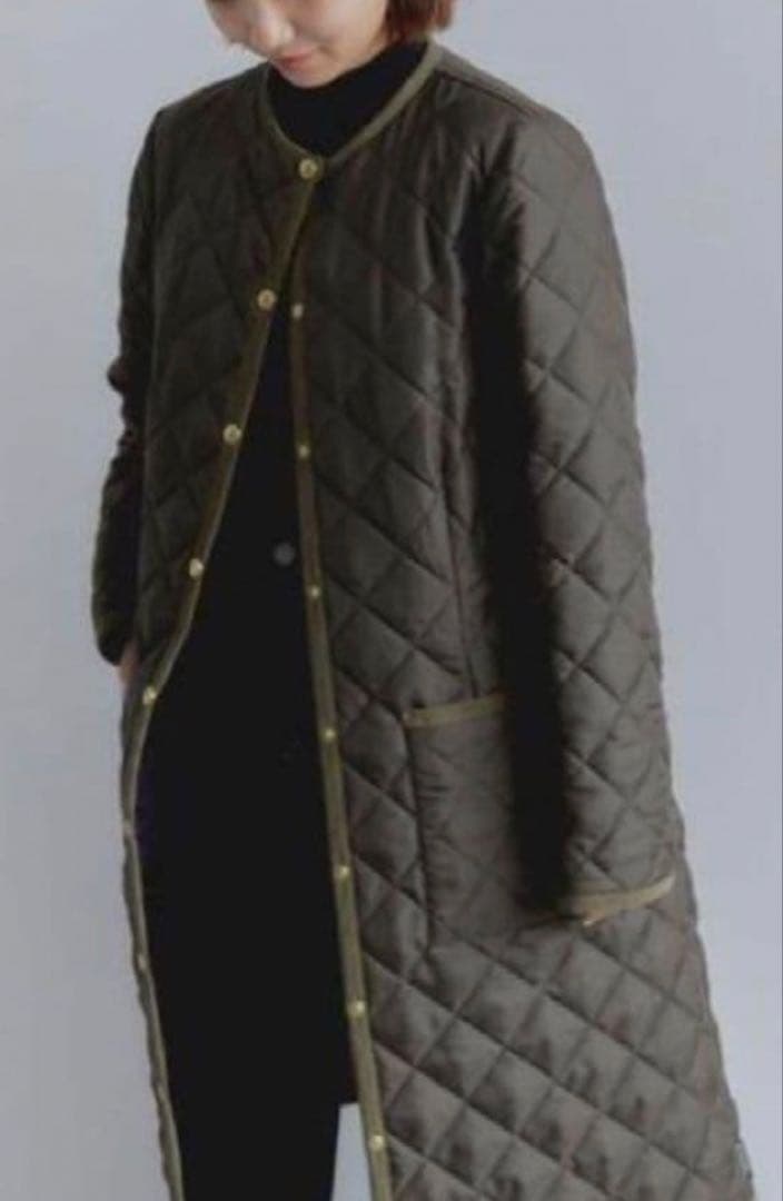 別注　ARKLEY ノーカラーロングキルティング…36