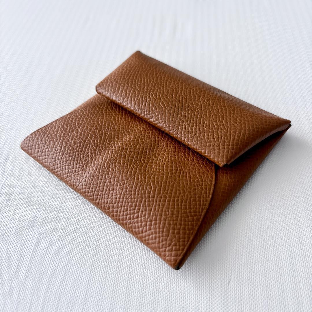 美品 Y刻印『エルメス』バスティア エプソン ゴールド ケース 小銭入れ