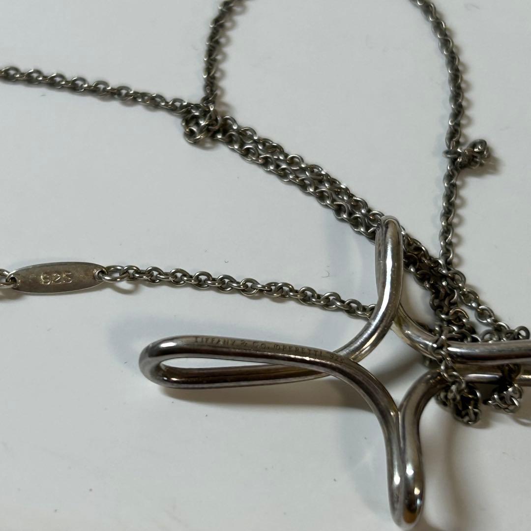 美品 ティファニー テンダネス クロス ネックレス シルバー925 パロマピカソ