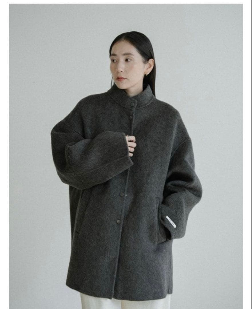 ジャケット・アウター nokcha bag set half coat charcoal