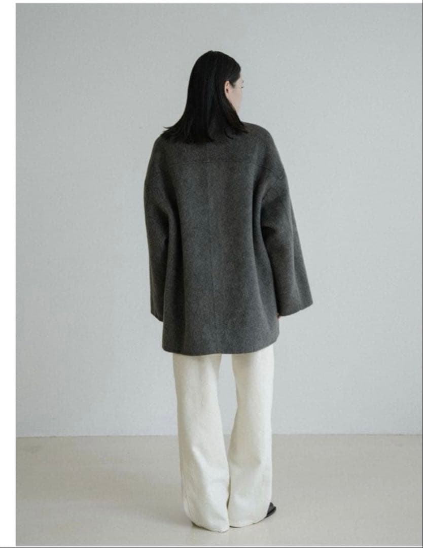 ジャケット・アウター nokcha bag set half coat charcoal