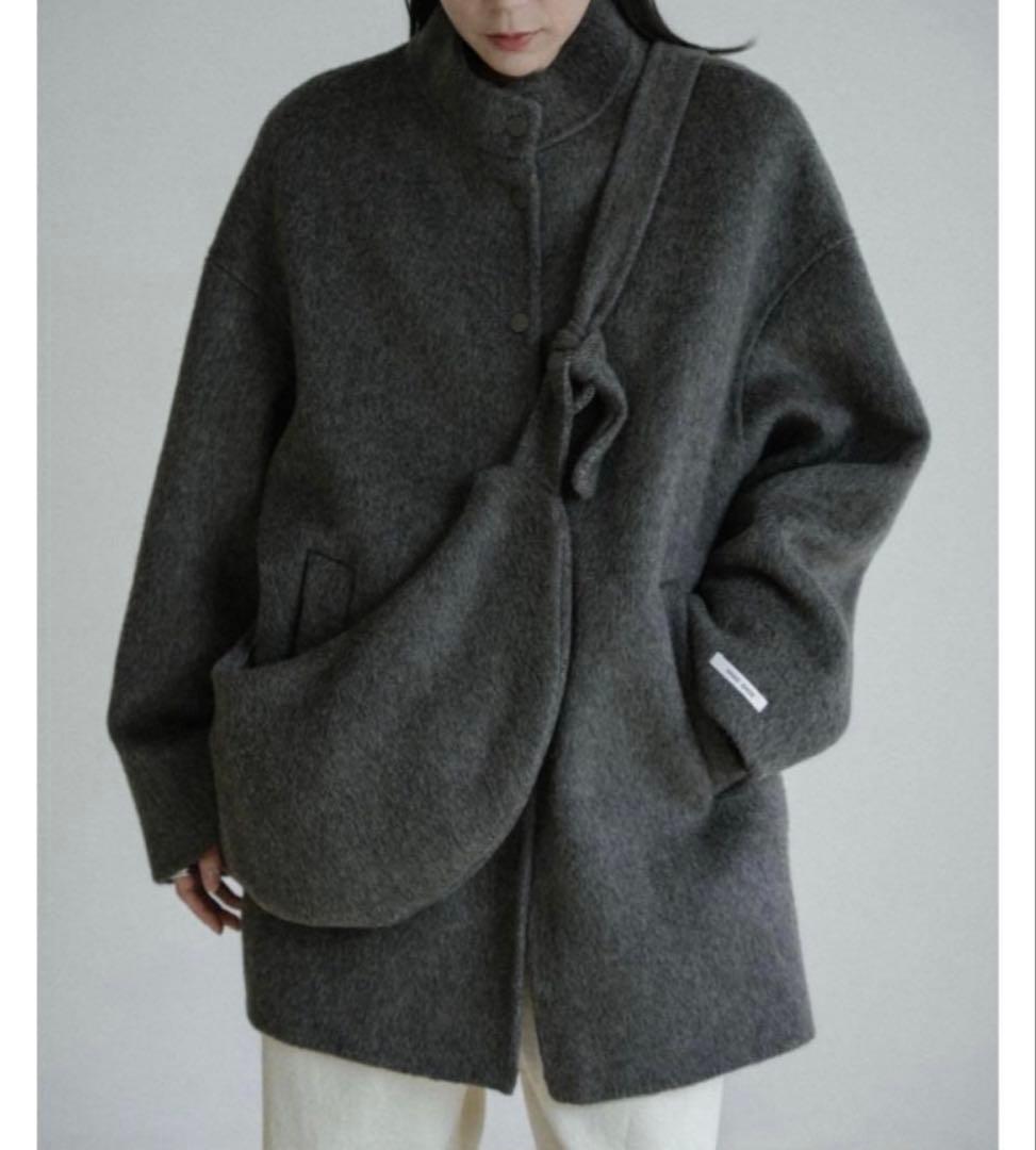 ジャケット・アウター nokcha bag set half coat charcoal