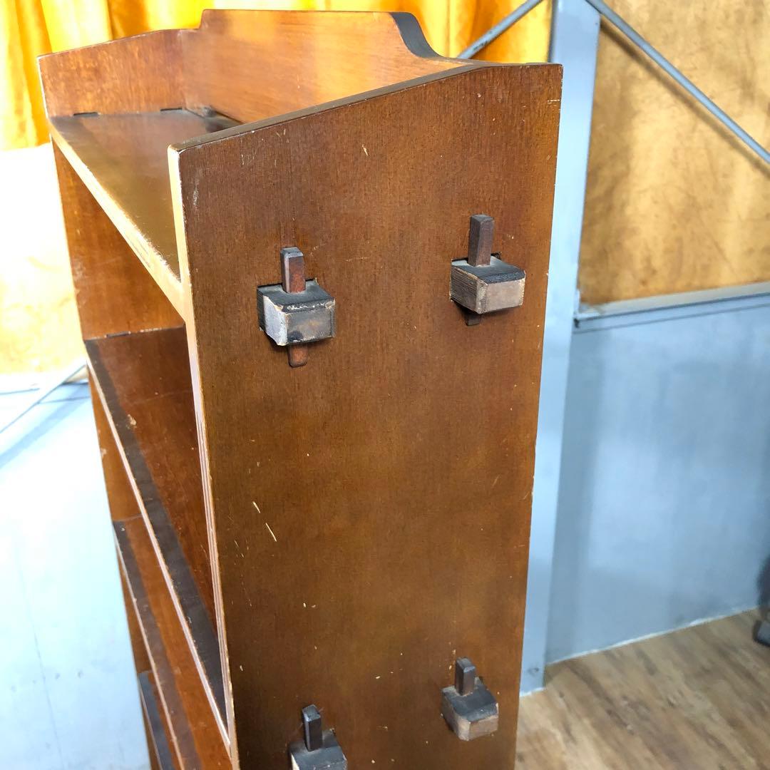 ブックシェルフ 昭和レトロ 木製本棚 現代日本文学全集 アンティーク インテリア