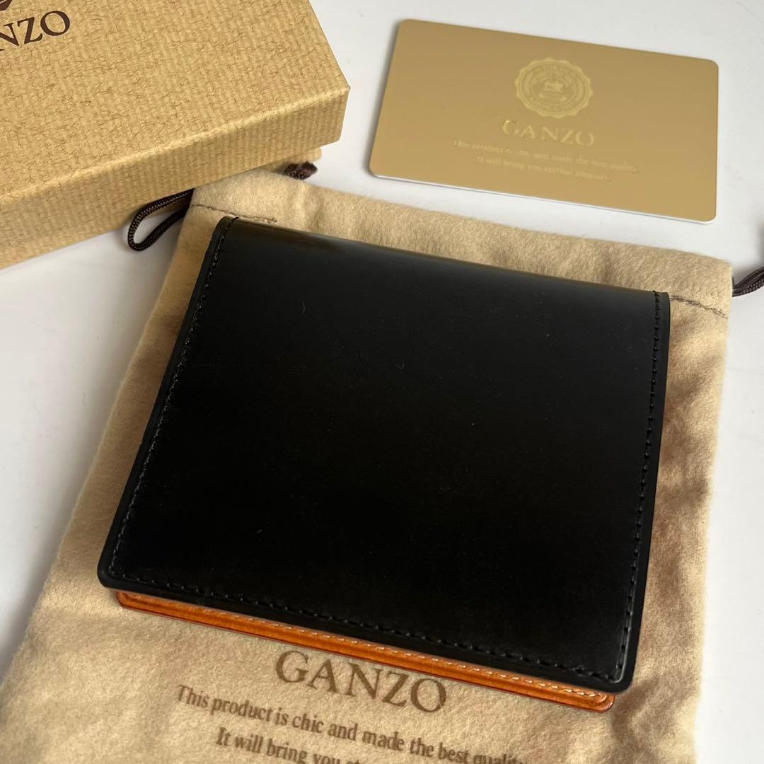 ✨未使用保管✨　GANZO シンブライドルレザー　ブラック　黒　財布　メンズ