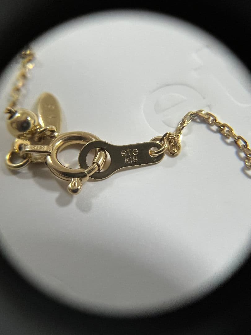 ete　K18　ペリドット　ブレスレット「幸福・運命の絆」誕生石