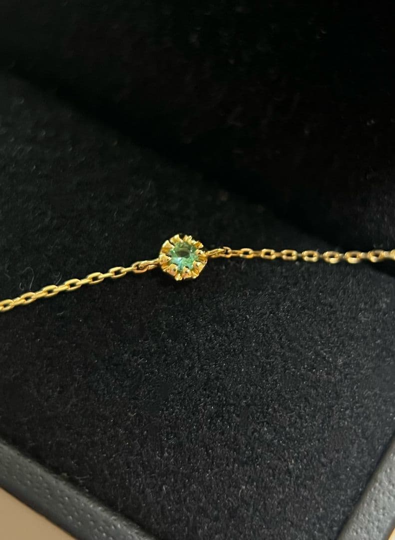 ete　K18　ペリドット　ブレスレット「幸福・運命の絆」誕生石