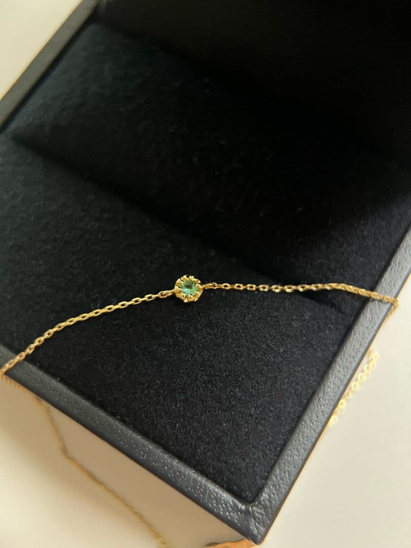 ete　K18　ペリドット　ブレスレット「幸福・運命の絆」誕生石