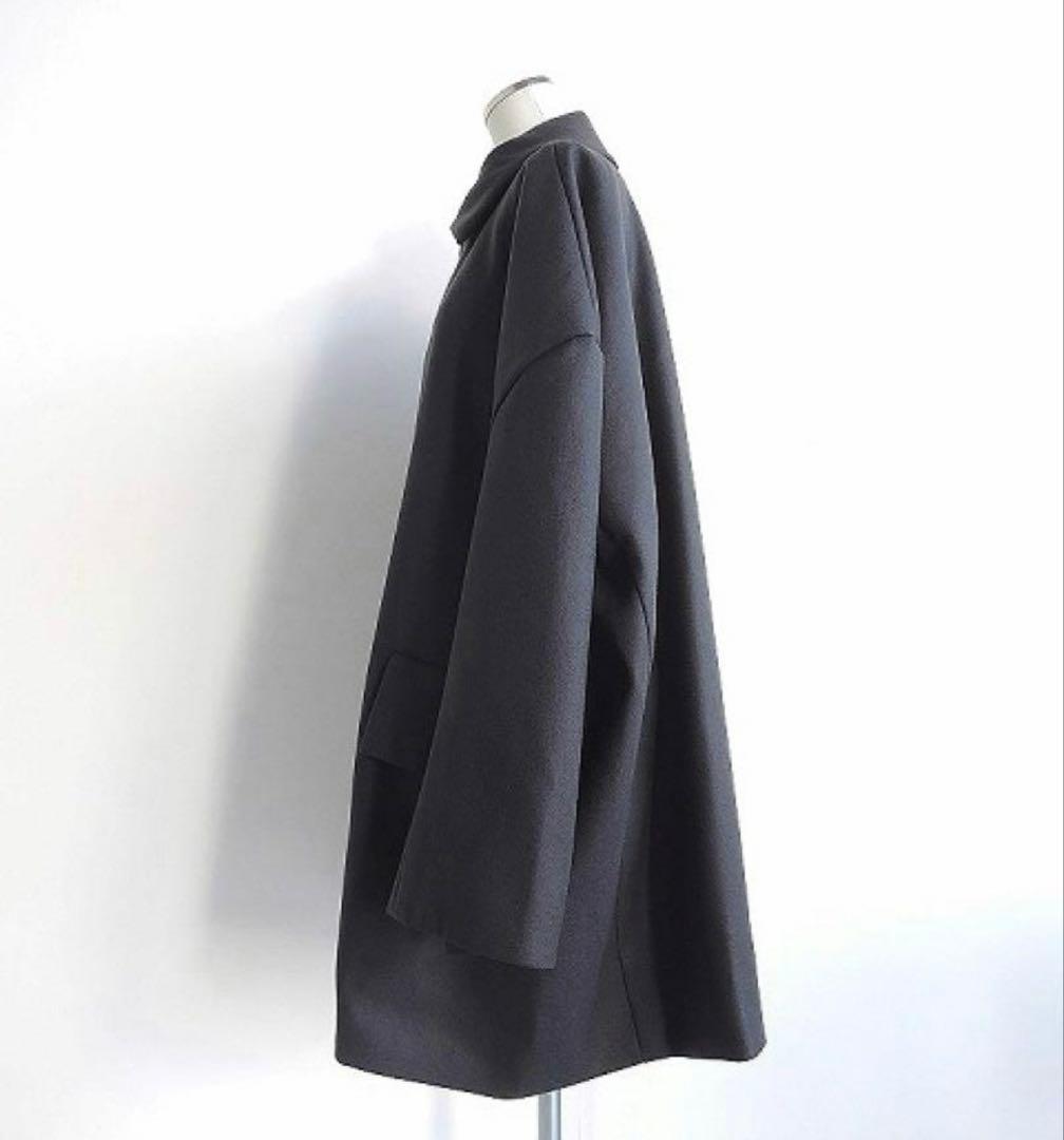 美品 biotop購入 iirot ウールコート（レザー襟、袖）