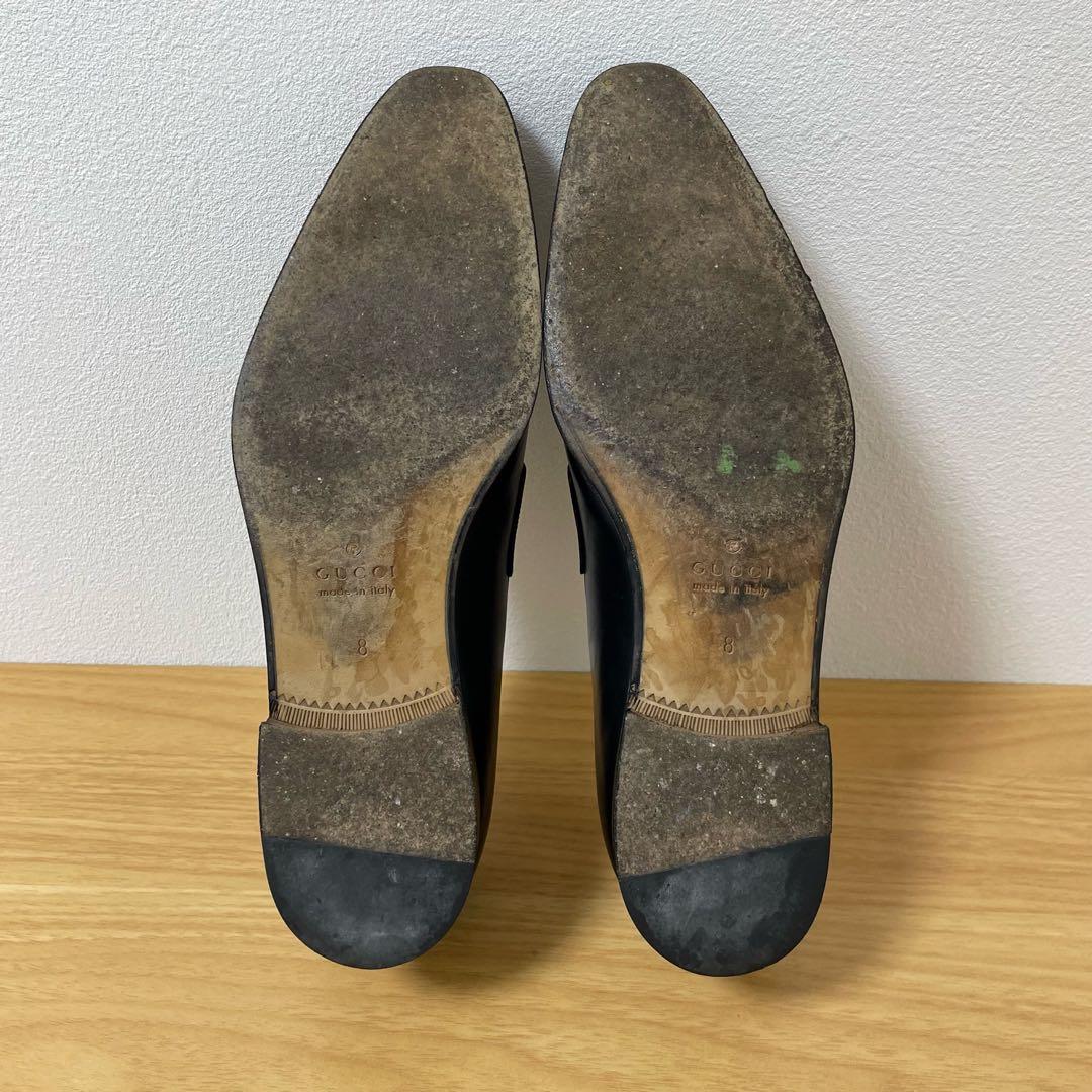 グッチ　ホースビットローファー　レザー　ブラック　8