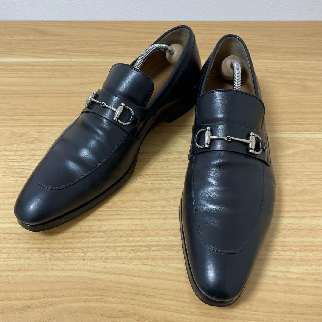 グッチ　ホースビットローファー　レザー　ブラック　8