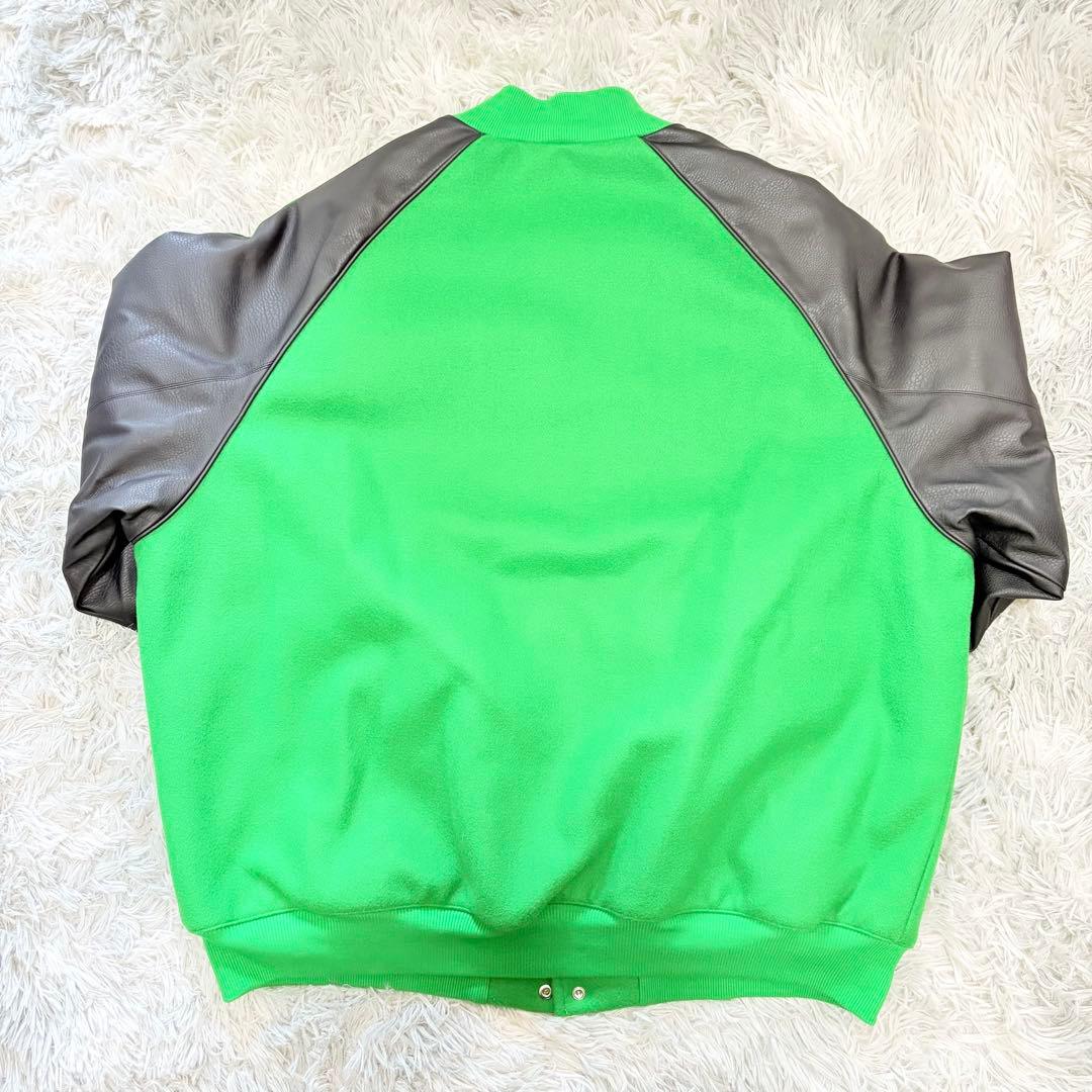 adidas スタジャン グリーン ブラック　XLサイズ