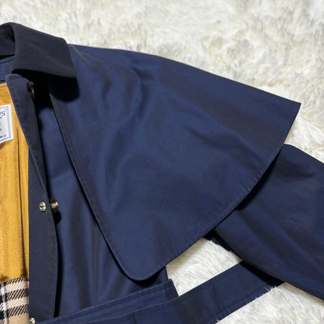 Burberry バーバリー ノバチェック ネイビー トレンチコート ベルト付き