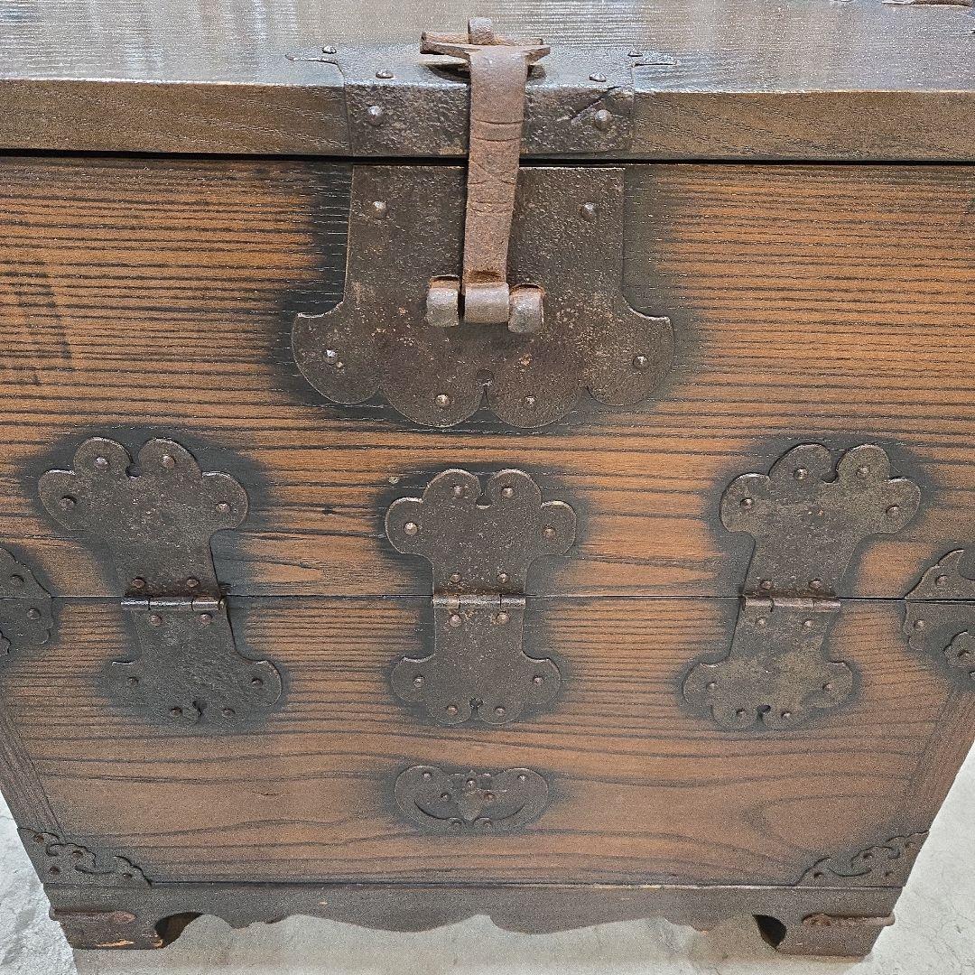 ※専用※アンティーク　レトロ 木製収納箱 バンダジ？