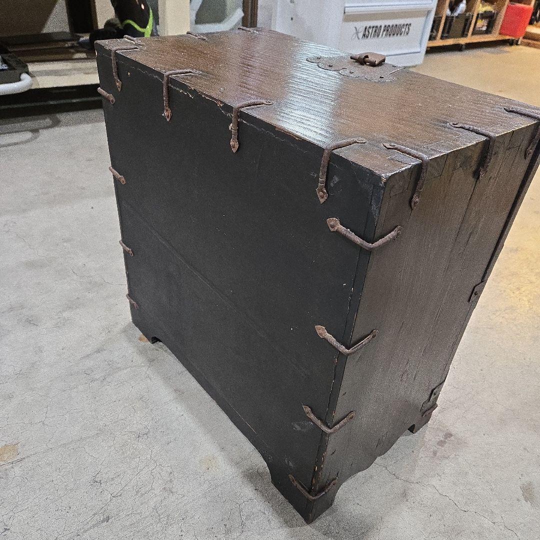 ※専用※アンティーク　レトロ 木製収納箱 バンダジ？