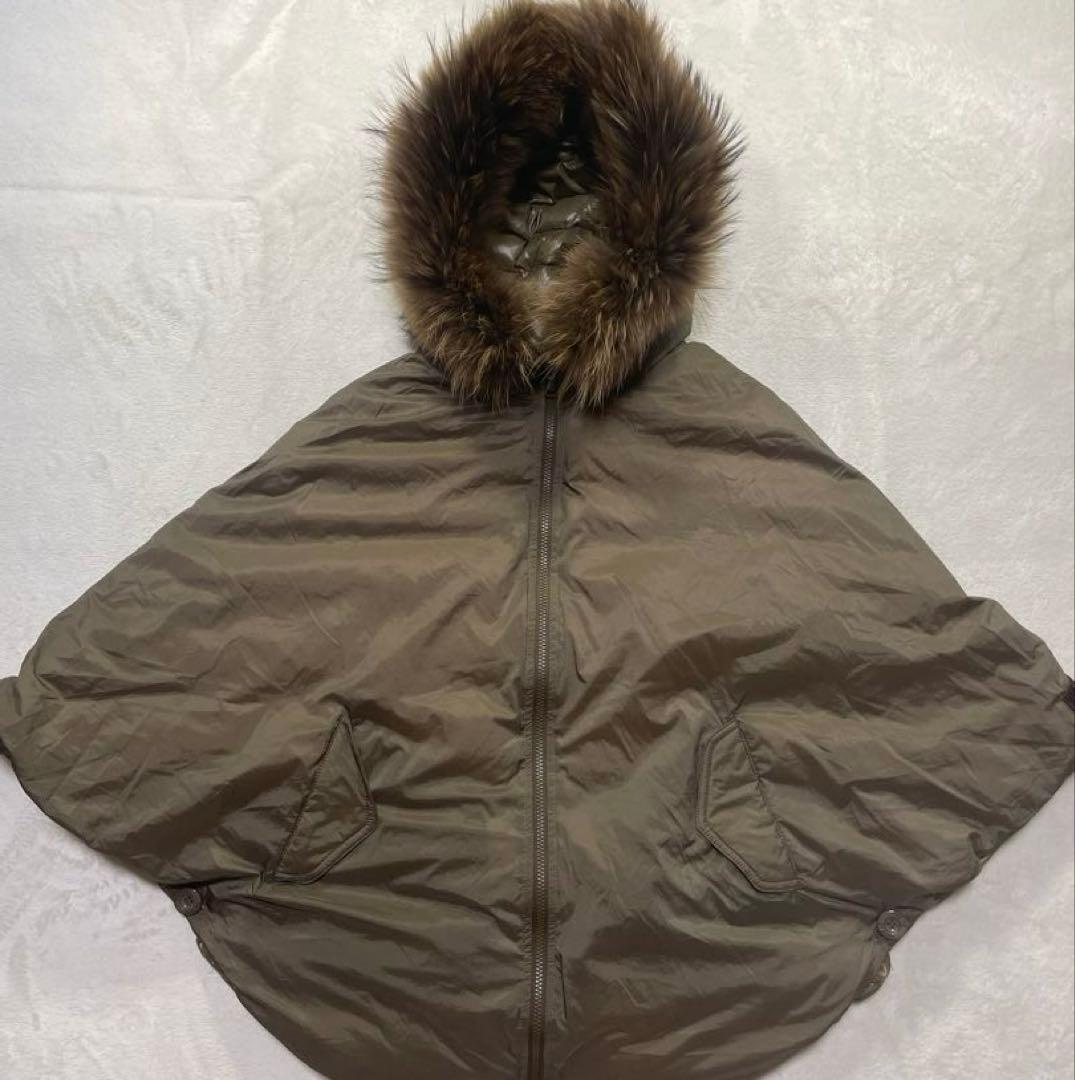 TATRAS タトラス ファー　ポンチョ ケープコート ダウン リバーシブル