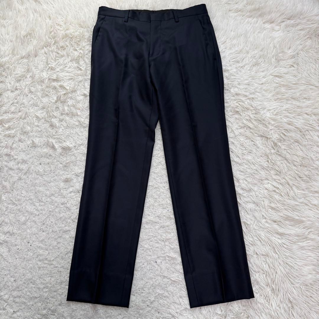 美品　ユナイテッドアローズ　スーツ　セットアップ　スリーピース　ネイビー　光沢