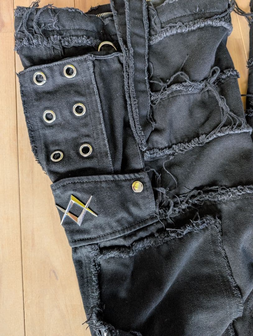 レフレム 2wayツギハギカーゴデニムパンツ ブラック未使用