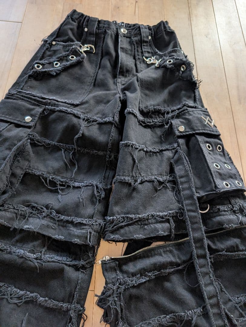 レフレム 2wayツギハギカーゴデニムパンツ ブラック未使用