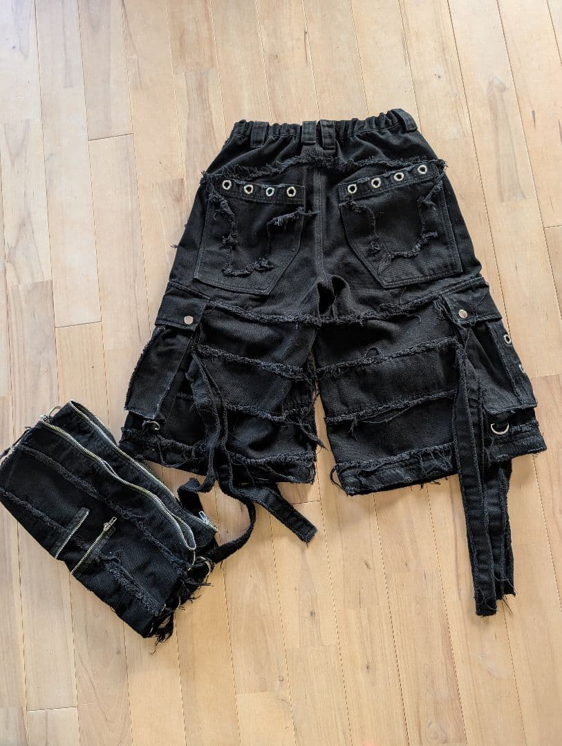 レフレム 2wayツギハギカーゴデニムパンツ ブラック未使用