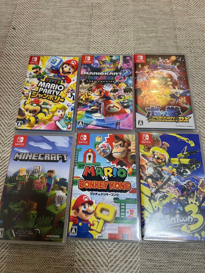 ゆ*ん様 Nintendo Switch ネオンブルー・レッド 本体　ソフト6本