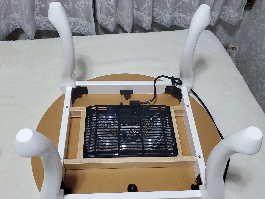 Francfranc シャトン こたつテーブル ラウンド ホワイト φ650