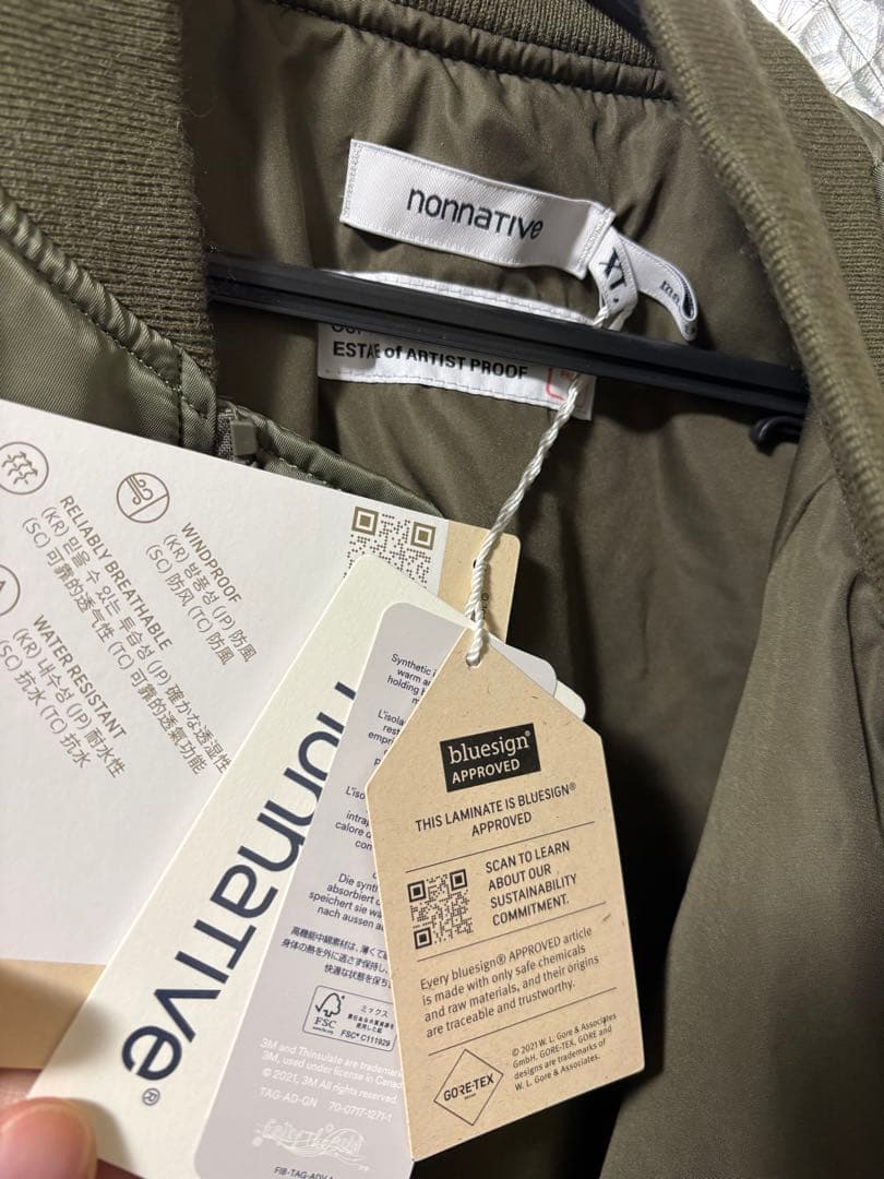 ジャケット・アウター nonnative FRGMT TROOPER PUFF BLOUSON XL