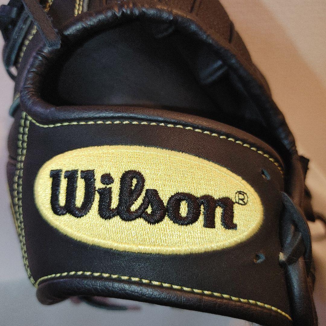 ウイルソン　軟式　左投げ　外野 ブラック×イエローロゴ