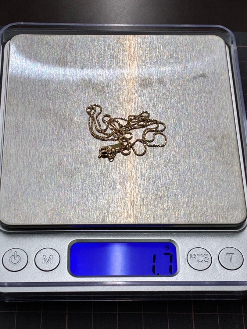 ⑧ K18チェーンネックレス　45㌢　0.7㍉
