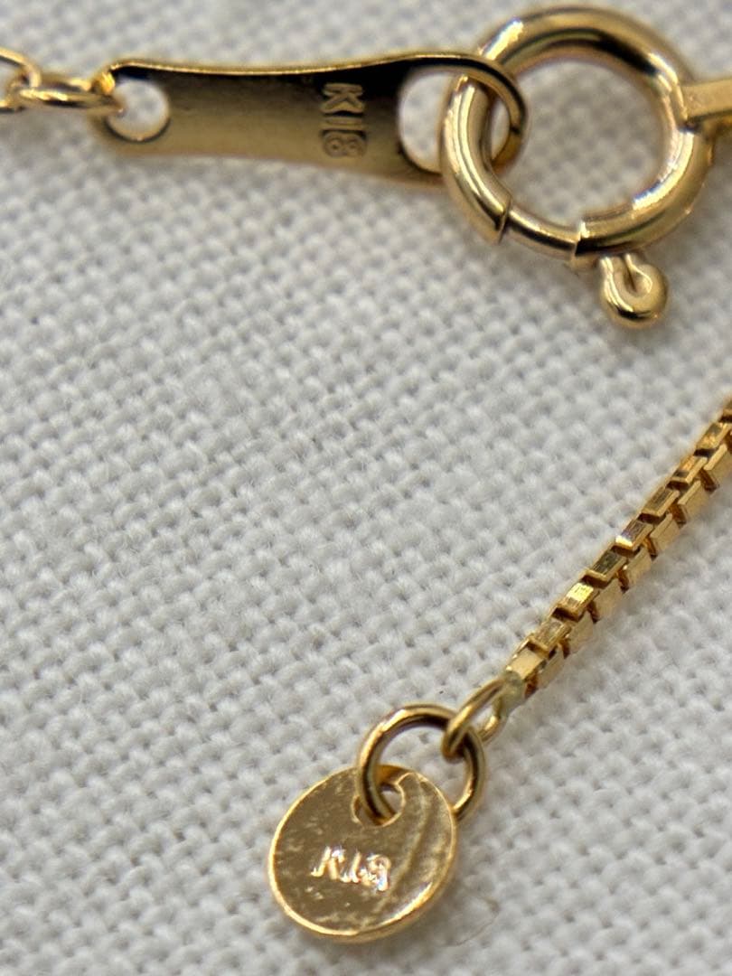 ⑧ K18チェーンネックレス　45㌢　0.7㍉