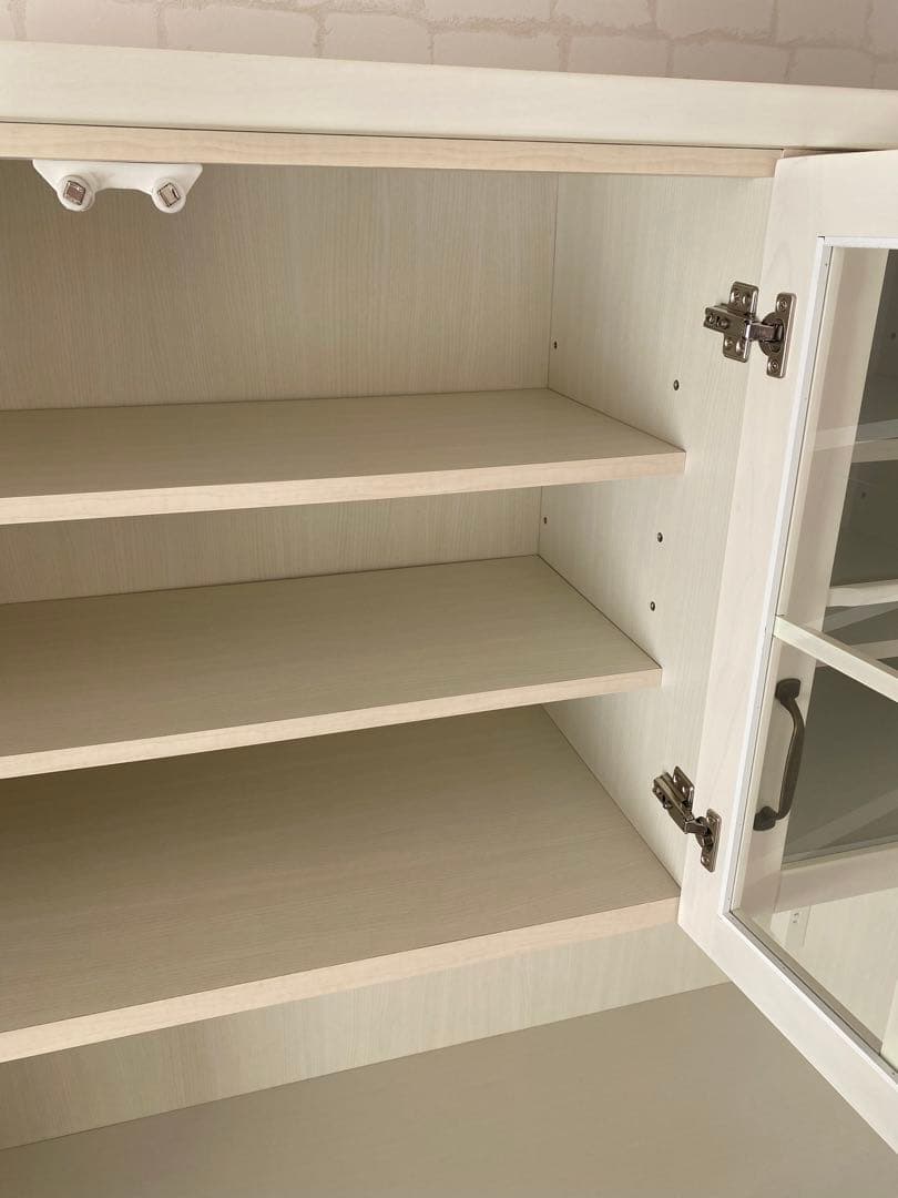 【送料込】食器棚　ホワイト　ニトリ　キッチンボード　(ミランダ120 ＷＷ)