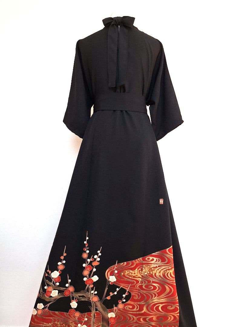 着物リメイクワンピース3645