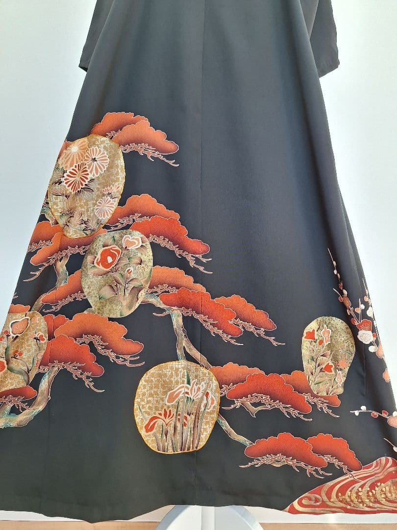 着物リメイクワンピース3645