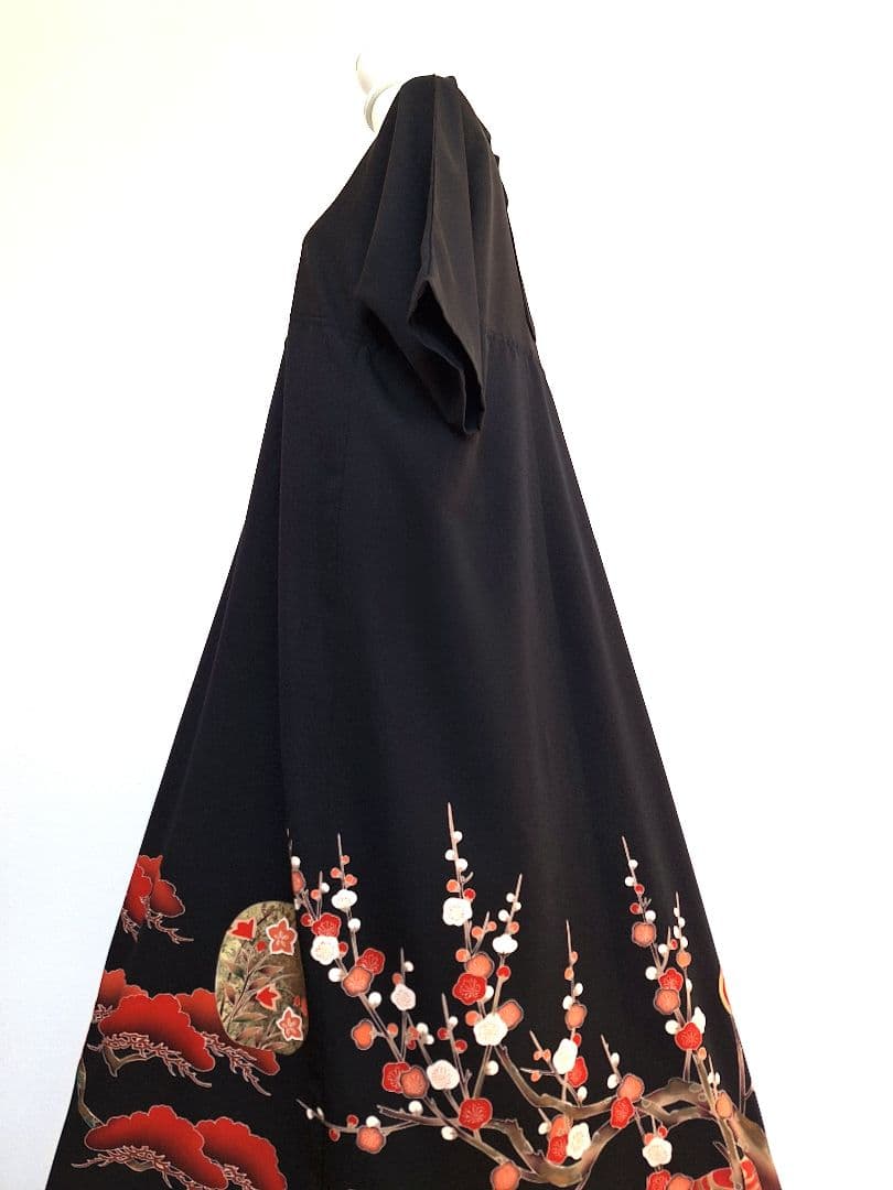 着物リメイクワンピース3645