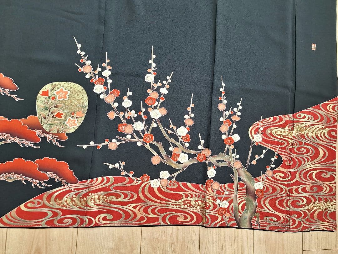 着物リメイクワンピース3645