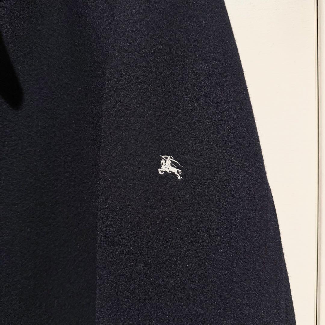 新品級‼️バーバリー ブラックレーベル ピーコート ウール ネイビー 廃盤品L 革