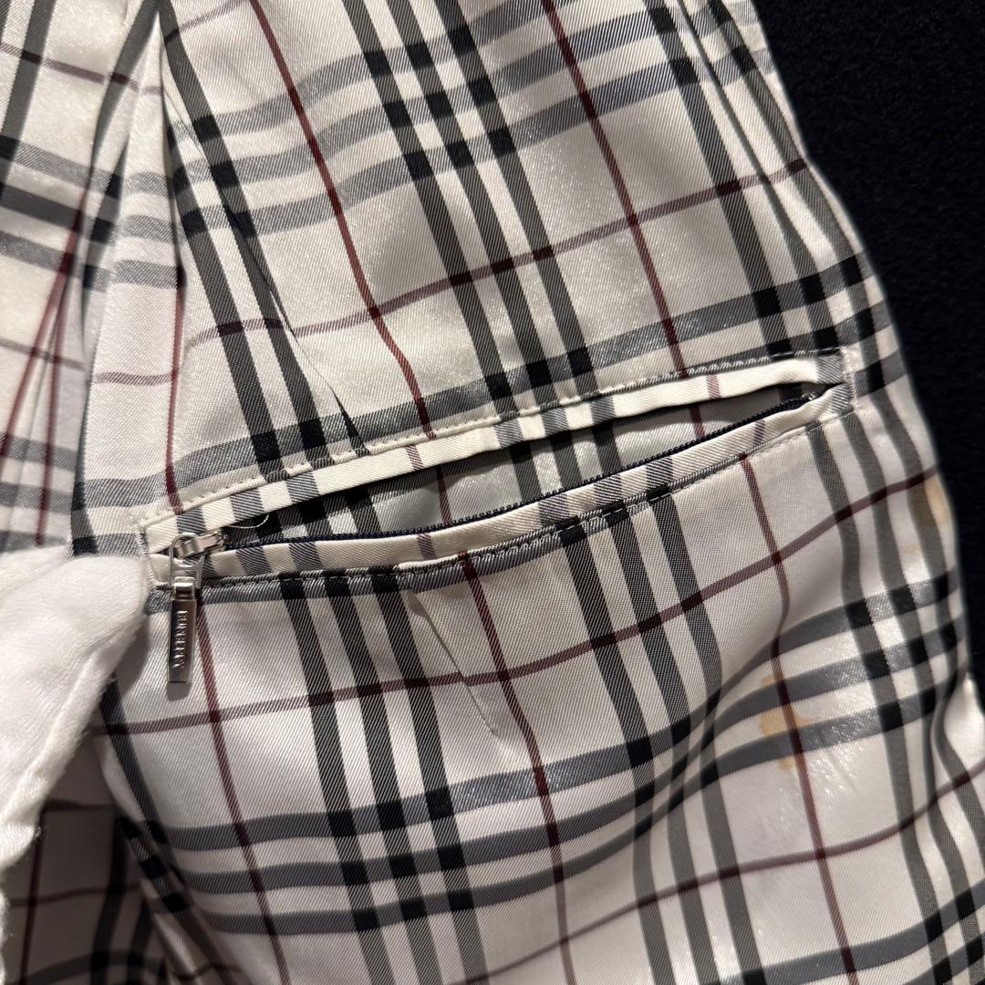 新品級‼️バーバリー ブラックレーベル ピーコート ウール ネイビー 廃盤品L 革