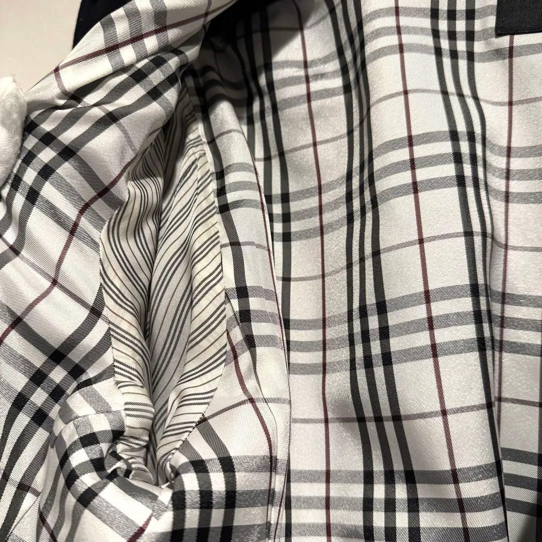 新品級‼️バーバリー ブラックレーベル ピーコート ウール ネイビー 廃盤品L 革