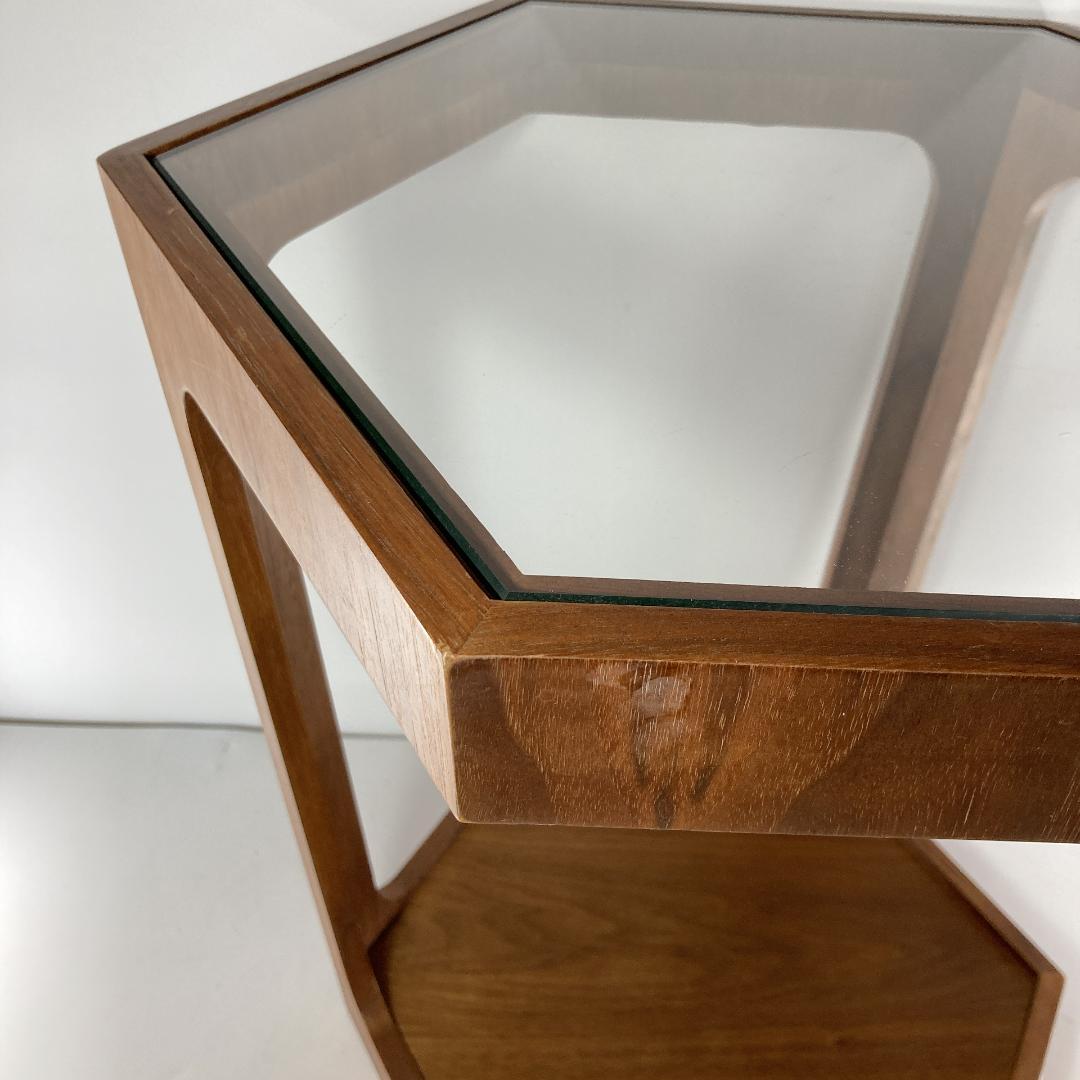 ヘキサゴン サイド テーブル　六角　レトロ アンティーク ビンテージ|3883|