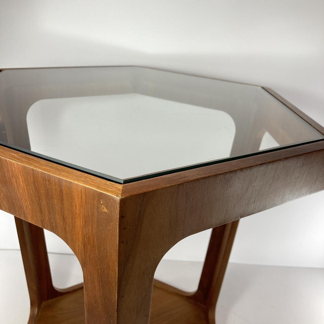 ヘキサゴン サイド テーブル　六角　レトロ アンティーク ビンテージ|3883|