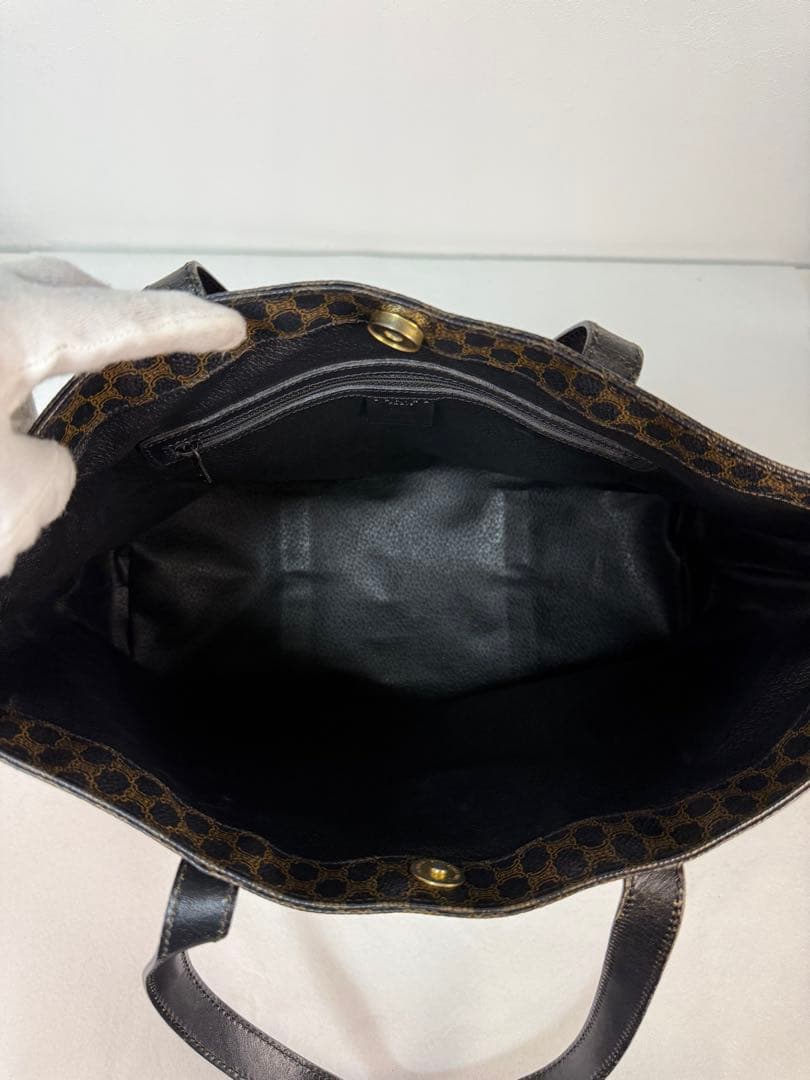 【希少】CELINE セリーヌ　ブラックマカダム トートバッグ A4収納