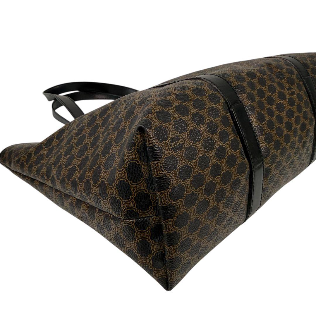 【希少】CELINE セリーヌ　ブラックマカダム トートバッグ A4収納