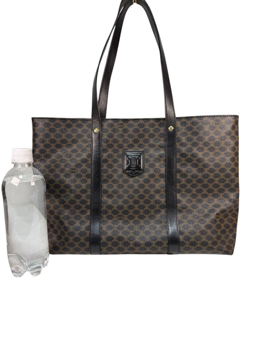 【希少】CELINE セリーヌ　ブラックマカダム トートバッグ A4収納
