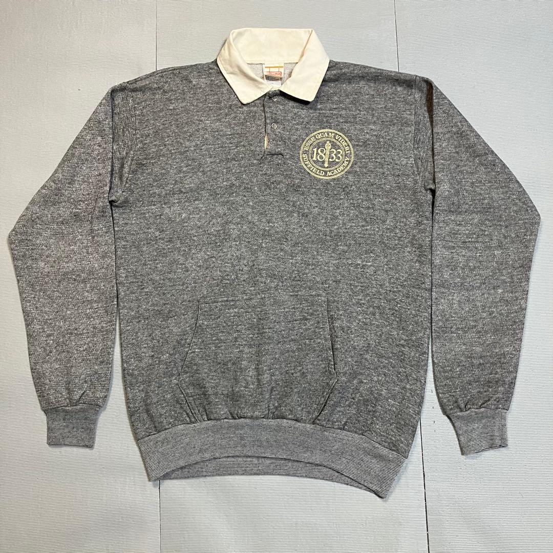 COLLEGE HOUSE USA製 70s〜80s ポケット付き ラガーシャツ