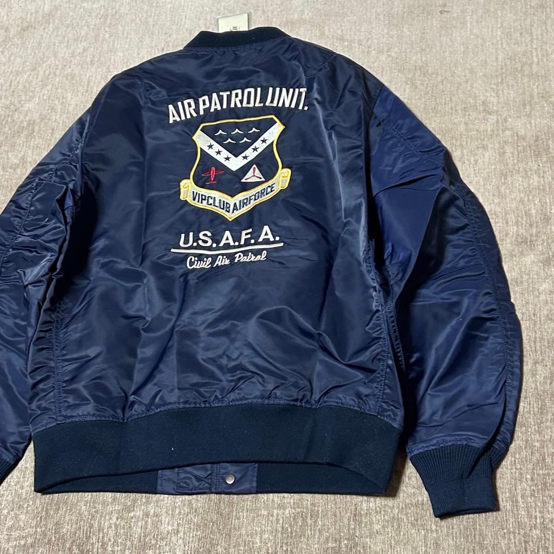 未使用　タグ付き　karaku VIP CLUB フライトジャケット　XL 紺