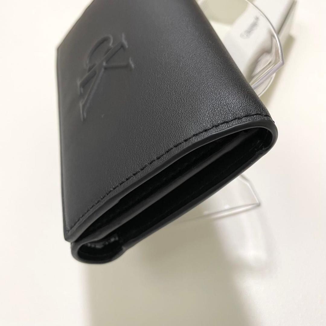 カルバンクライン 財布 ウォレット 三つ折り エンボスロゴ CK 黒 ラスト1個
