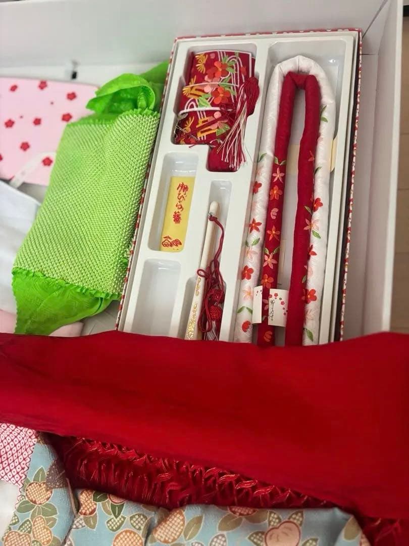 七五三 伝統的な着物セット　高級　浜縮緬　浜ちりめん