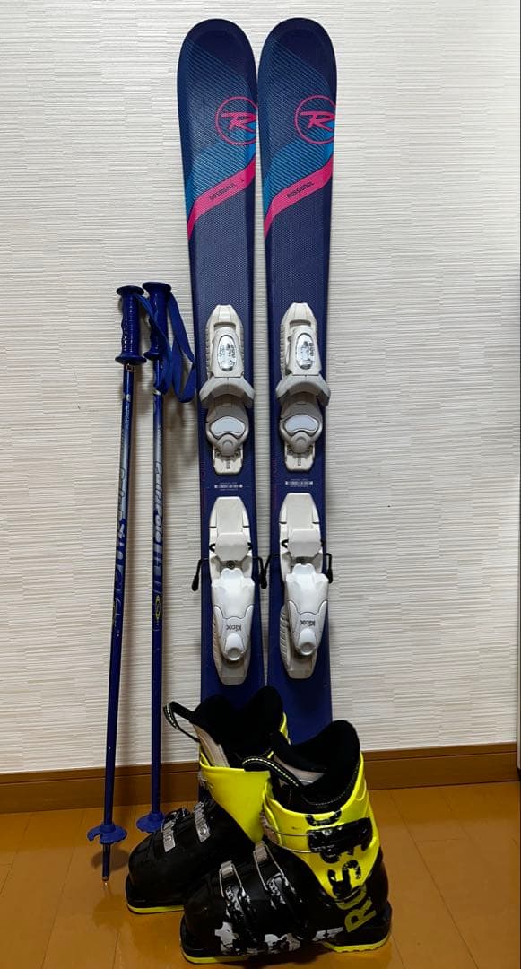ロシニョール　スキーセット　スキー板110cm ブーツ19.5cm ジュニア子供