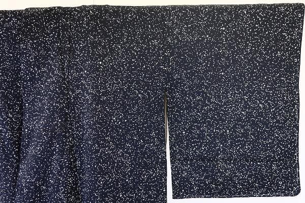 ★専用★美品 小紋 身丈159cm 黒色 シルバー 蒔糊散らし お洒落 正絹