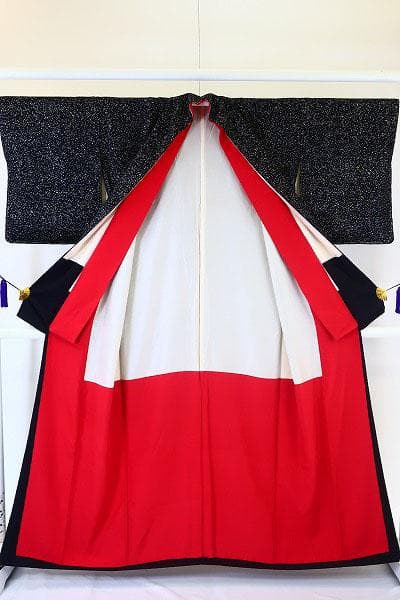 ★専用★美品 小紋 身丈159cm 黒色 シルバー 蒔糊散らし お洒落 正絹
